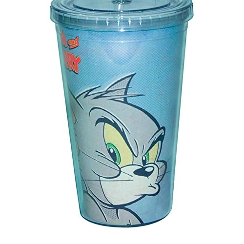 Copo Plastico Urban C/tampa/canudo Tom And Jerry