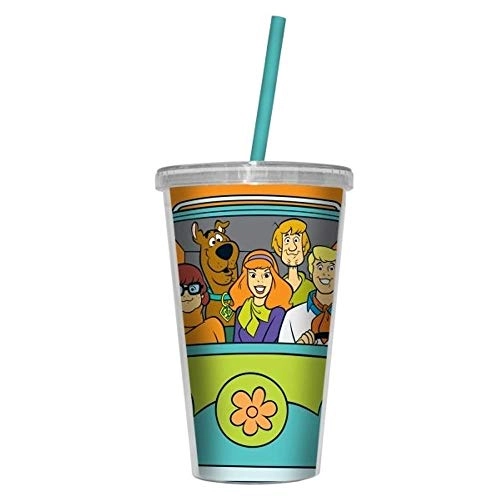 Copo Plastico Urban C/tampa/canudo Scooby Machine
