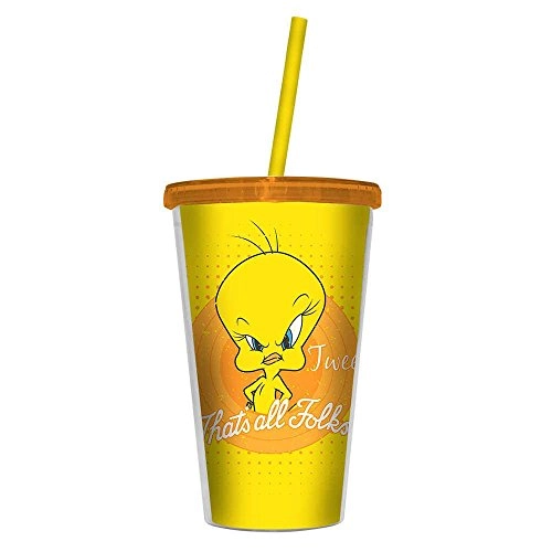 Copo Plastico Urban C/tampa Piu Piu Amarelo
