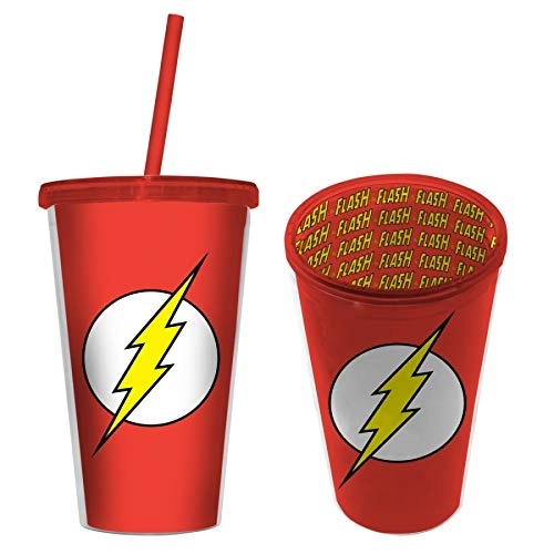Copo Plastico Urban C/tampa/canudo Flash Logo