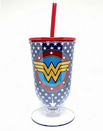 Taca Acrilica Urban Dc Wonder Woman Azul