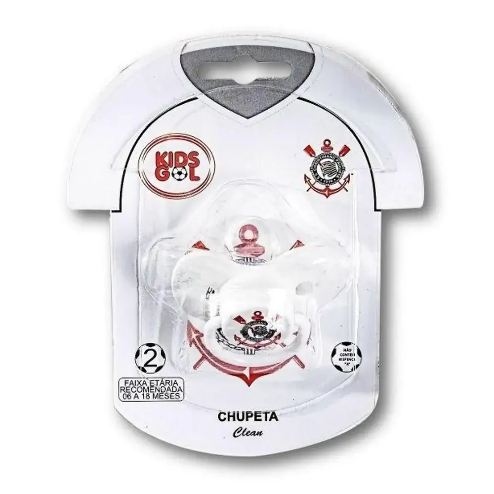 Chupeta Kids Gol Corinthians Borboleta Orto 2 Un