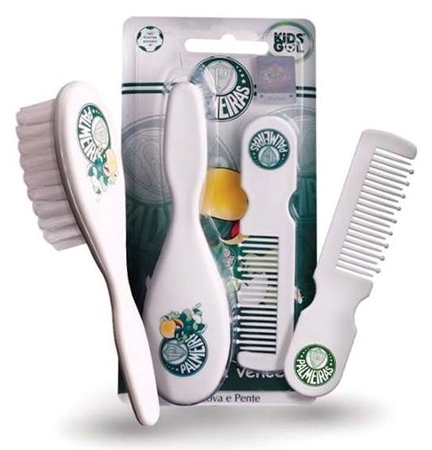 Kit Escova E Pente De Cabelo Palmeiras Kids Gol