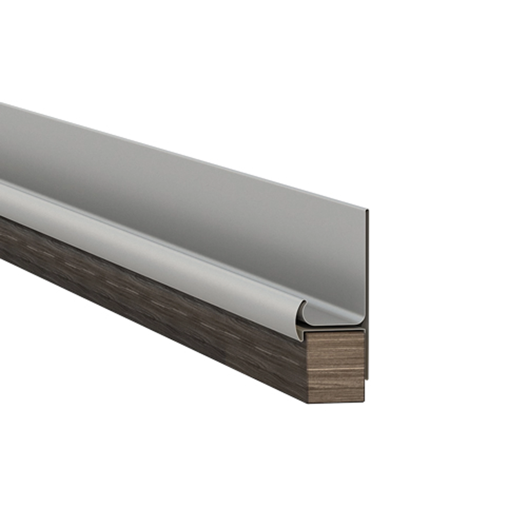 Puxador Perfil para Móveis Sobrepor Alumínio 3000mm Anodizado 1 peça