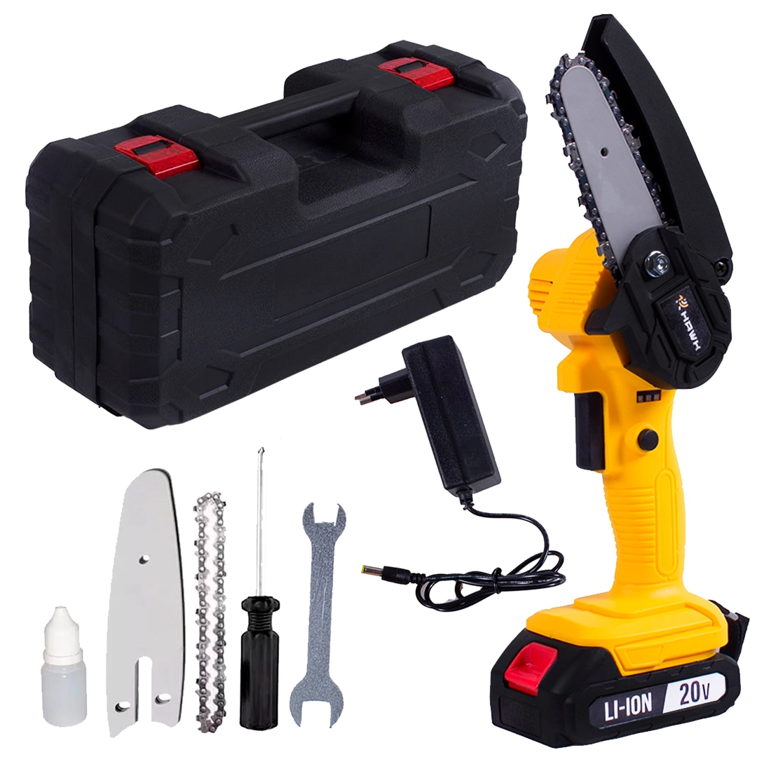 Motoserra Eletrica A Bateria Litio Mini 550w 10cm 20v Portatil Hw5010 Hawk