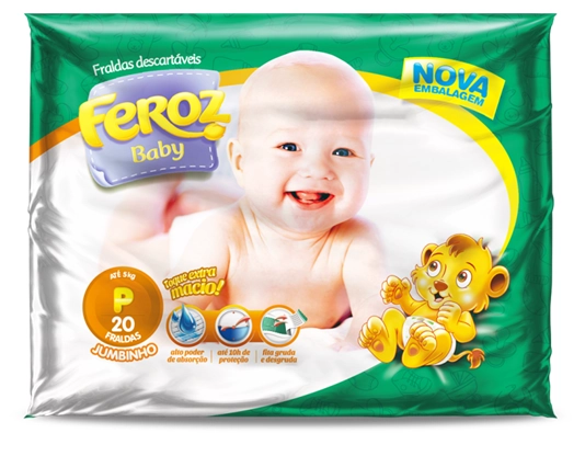 Fralda P 20un Feroz Baby Jumbinho