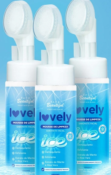 Sabonete Espuma Facial Ice 150ml Com Aplicador Mousse De Limpeza Facial Face Beautiful