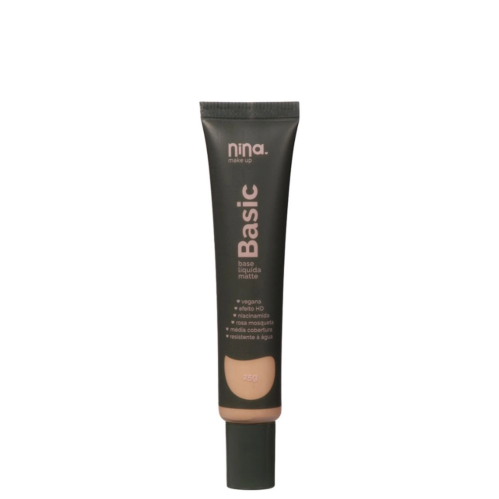Base Liquida Nina Makeup Matte Basic Cor8 25g