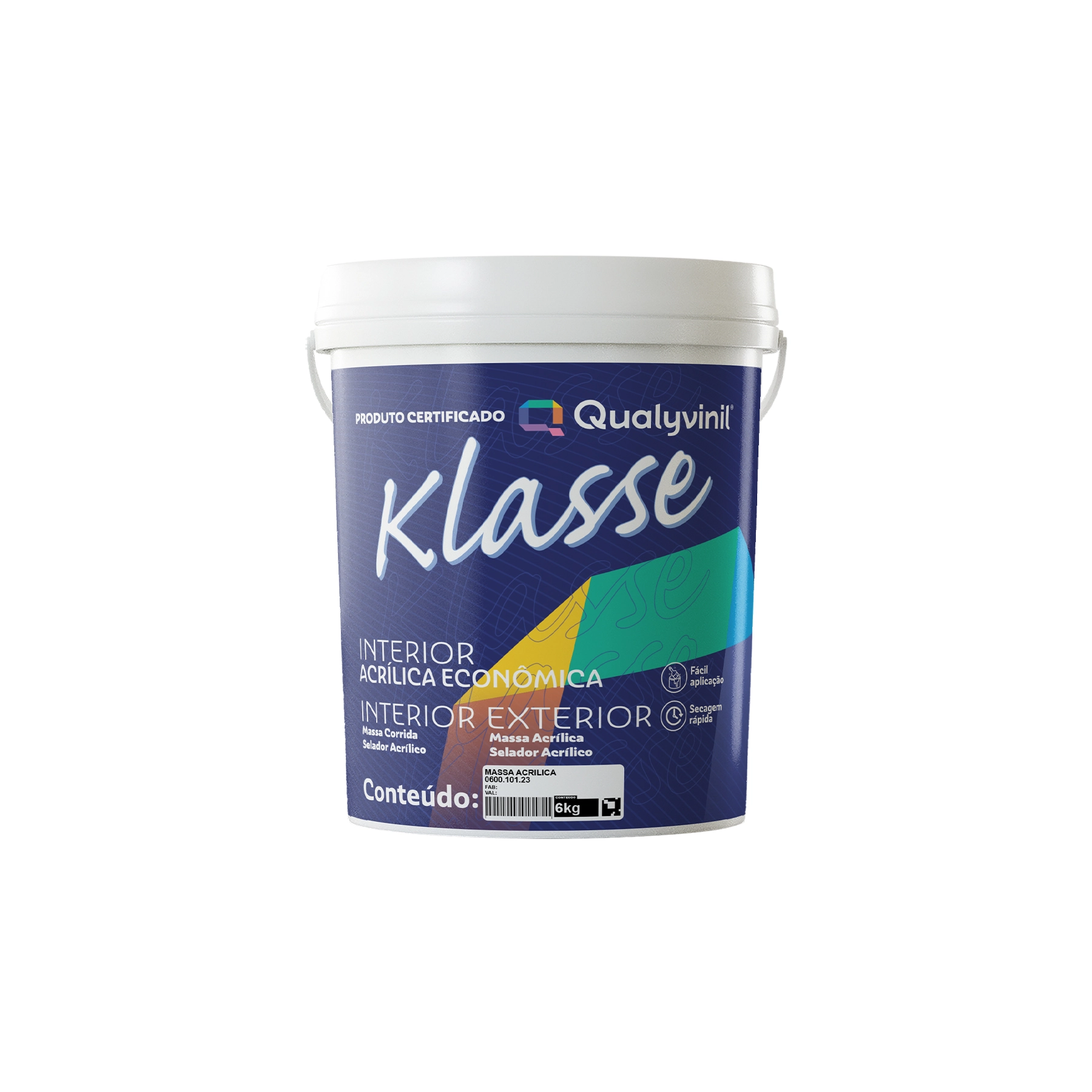Massa Acrílica Klasse Branca 6,0Kg Qualyvinil