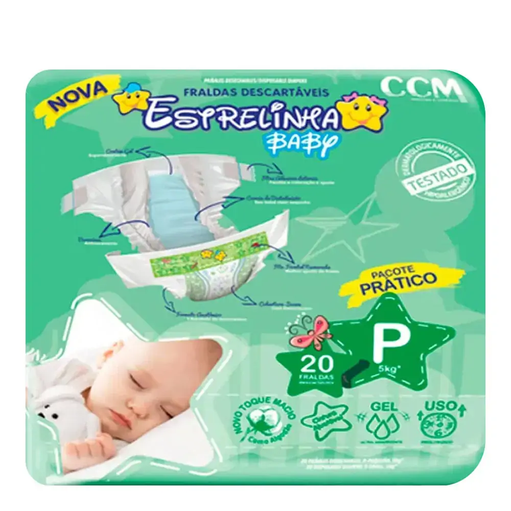 Fralda Estrelinha Baby P 26un