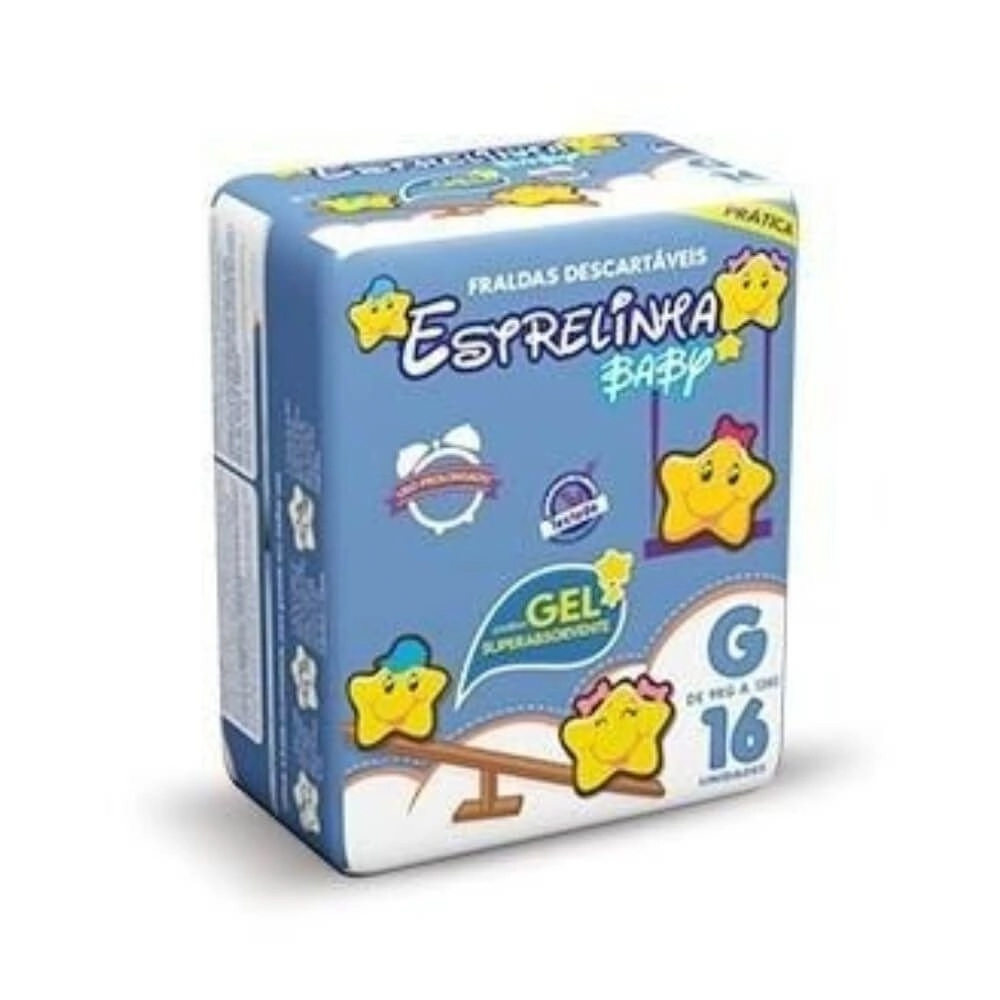 Fralda Estrelinha Baby G 16un