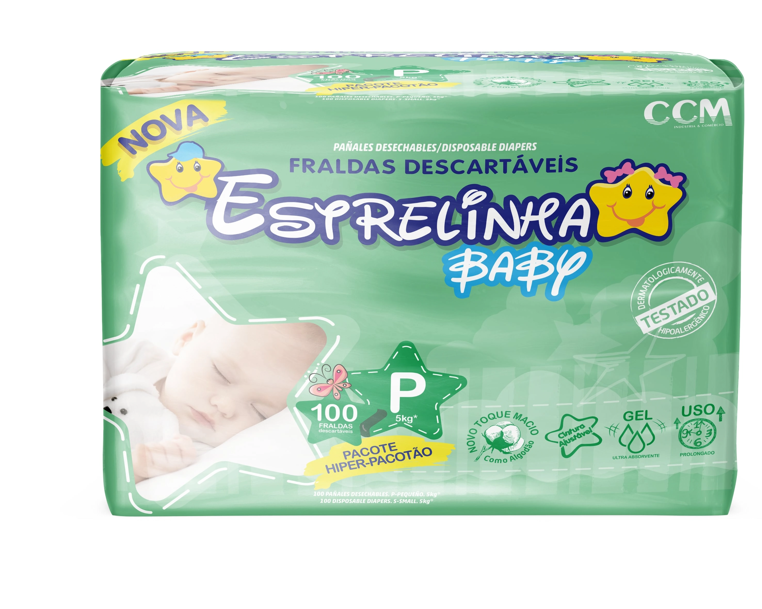 Fralda Estrelinha Baby H.pacot.pq 100