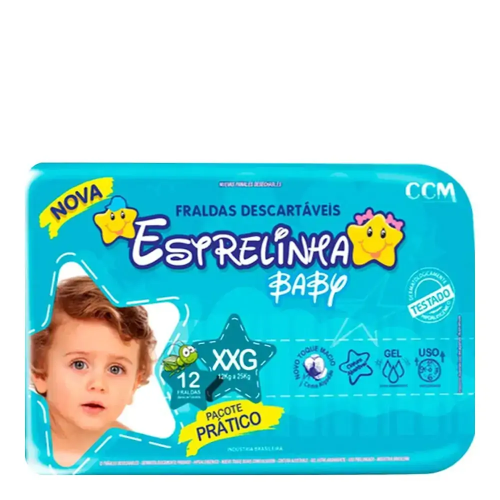 Fralda Desc Estrelinha Baby Pratico Xxg