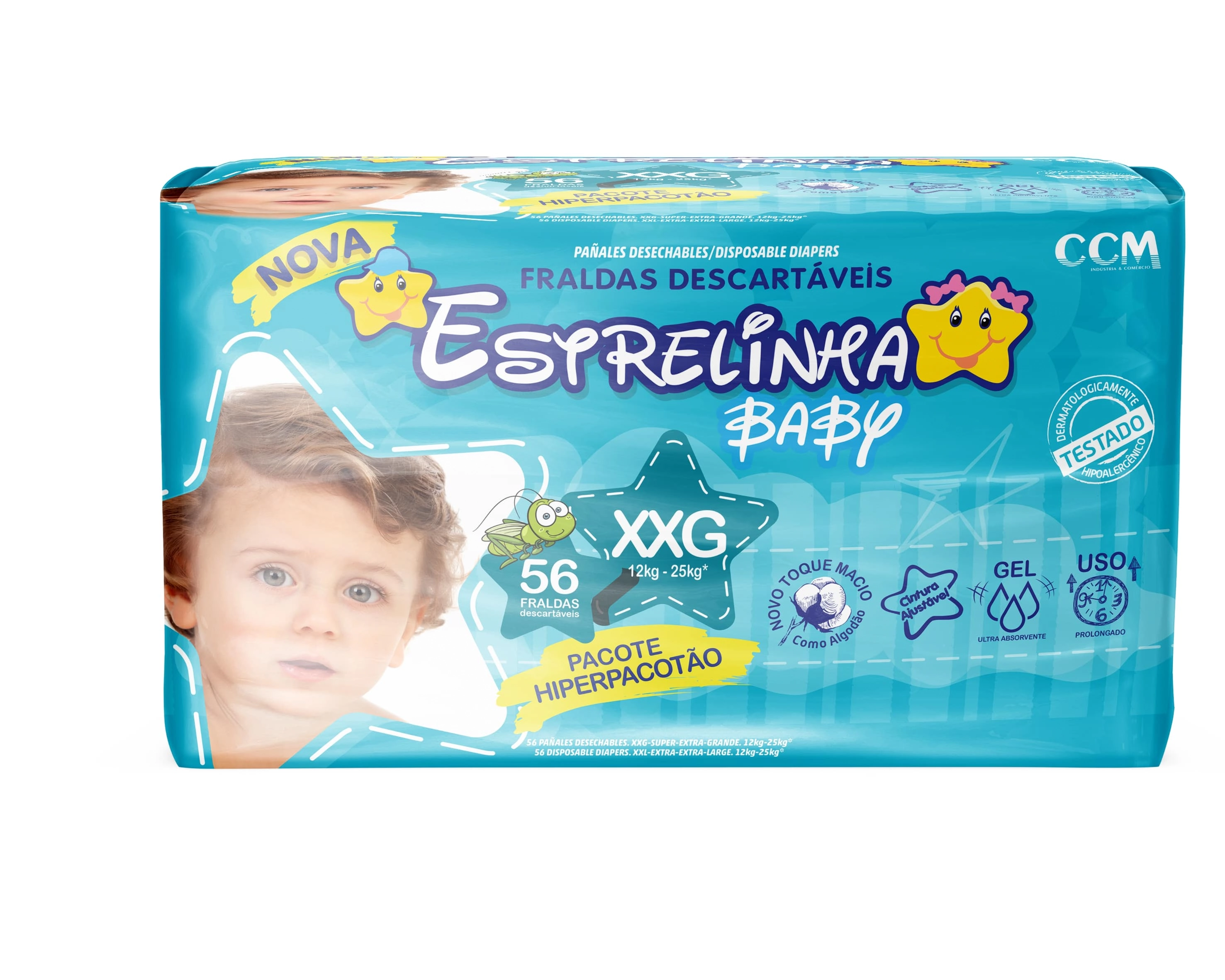 Fralda Estrelinha Hiper Pacotao Xxg 1x56un