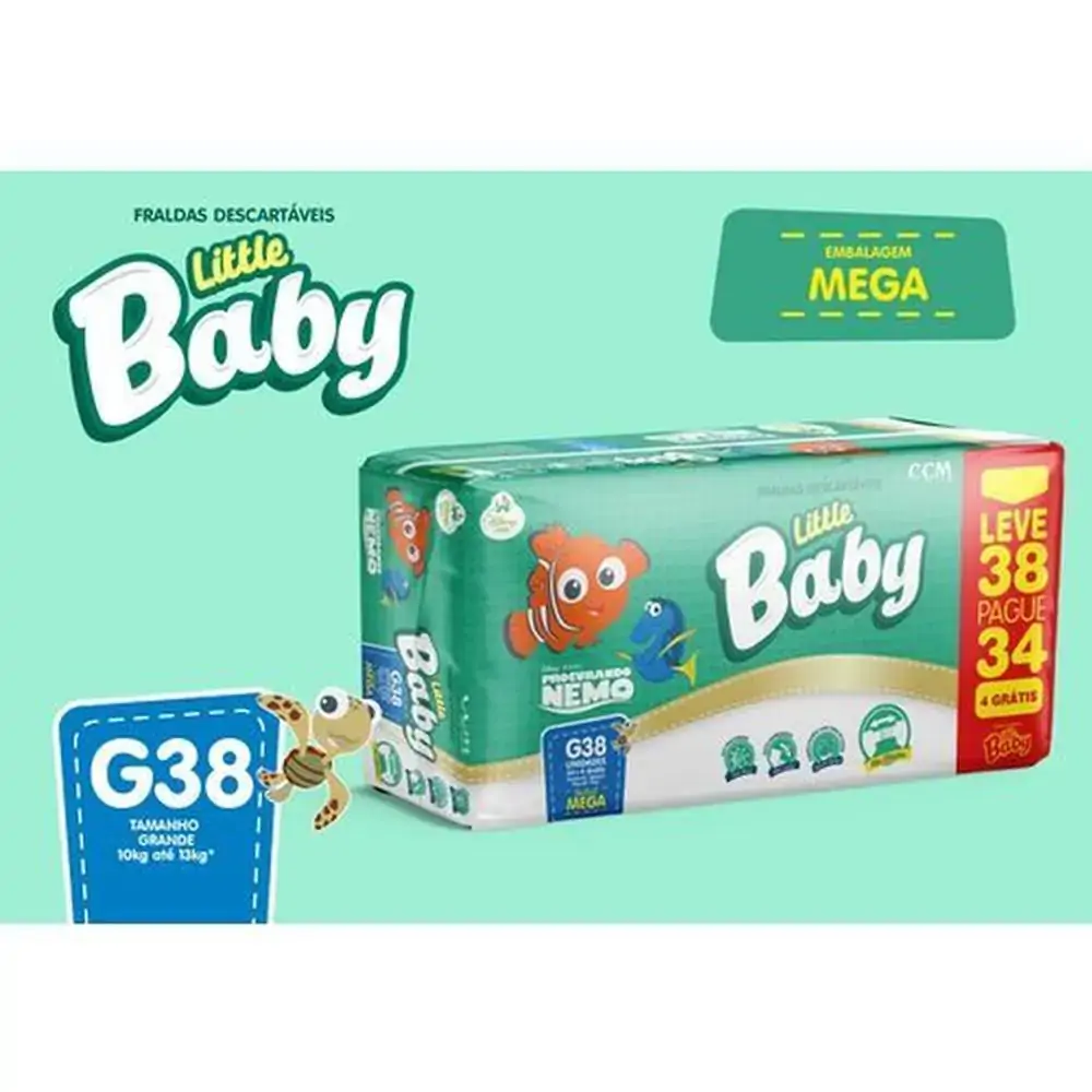 Fralda Little Baby Nemo Mega G L38p34