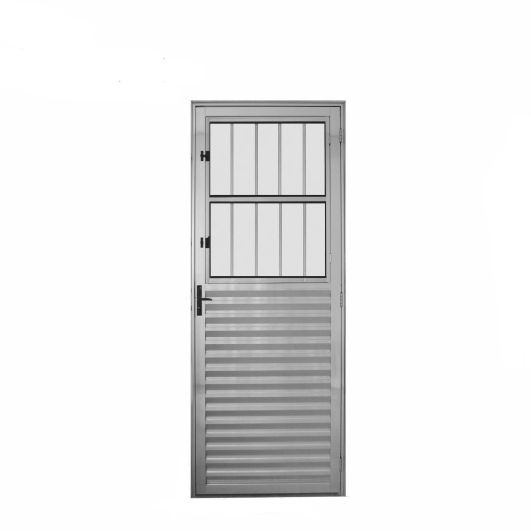 Porta Postigo Aluminio Brilhante 2.10 X 0.80 Lado Direito - Hale