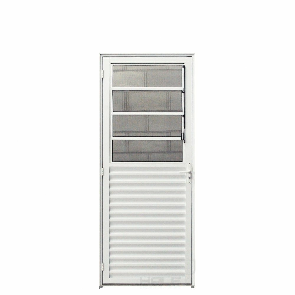 Porta Basculante 0.80 X 2.10 Aluminio Branco Lado Direito- Hale