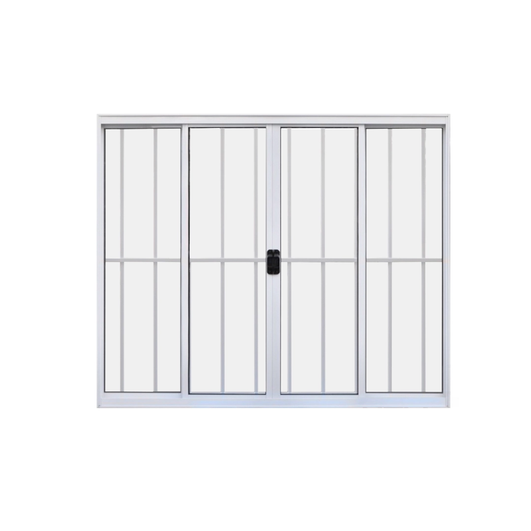 Janela De Correr 4 Folhas C/grade Alumínio Branco 1.00 X 1.20 Linha Modular - Hale