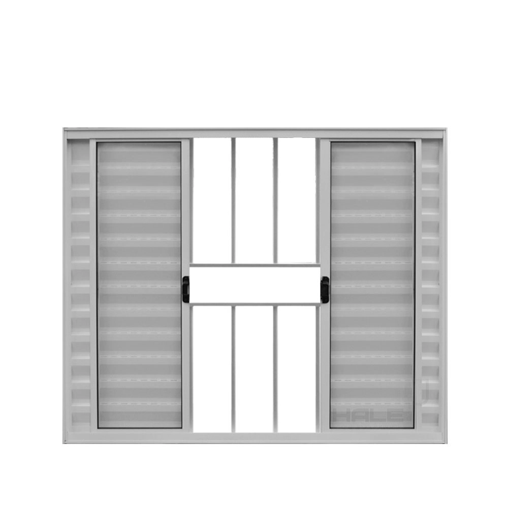 Veneziana De Correr 6 Folhas C/grade Alumínio Branco 1.00 X 1.00 Linha Modular - Hale