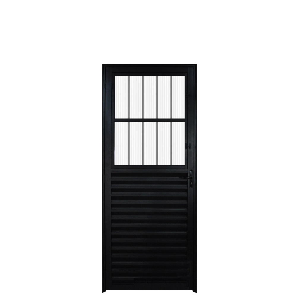 Porta Postigo Aluminio Preto 2.10 X 0.90 Lado Direito - Hale