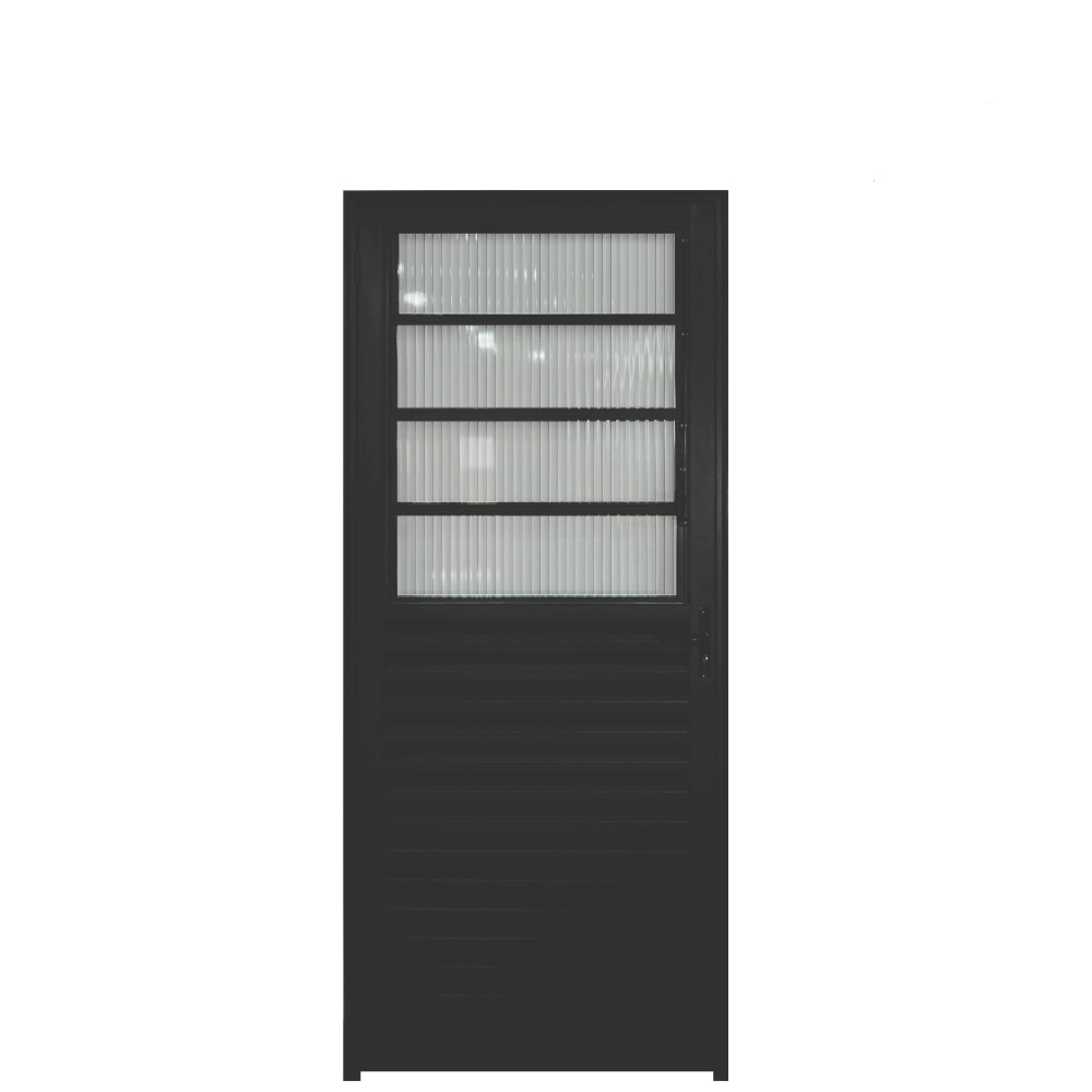 Porta Basculante Alumínio Preto 2.10 X 0.80 Lado Direito - Hale