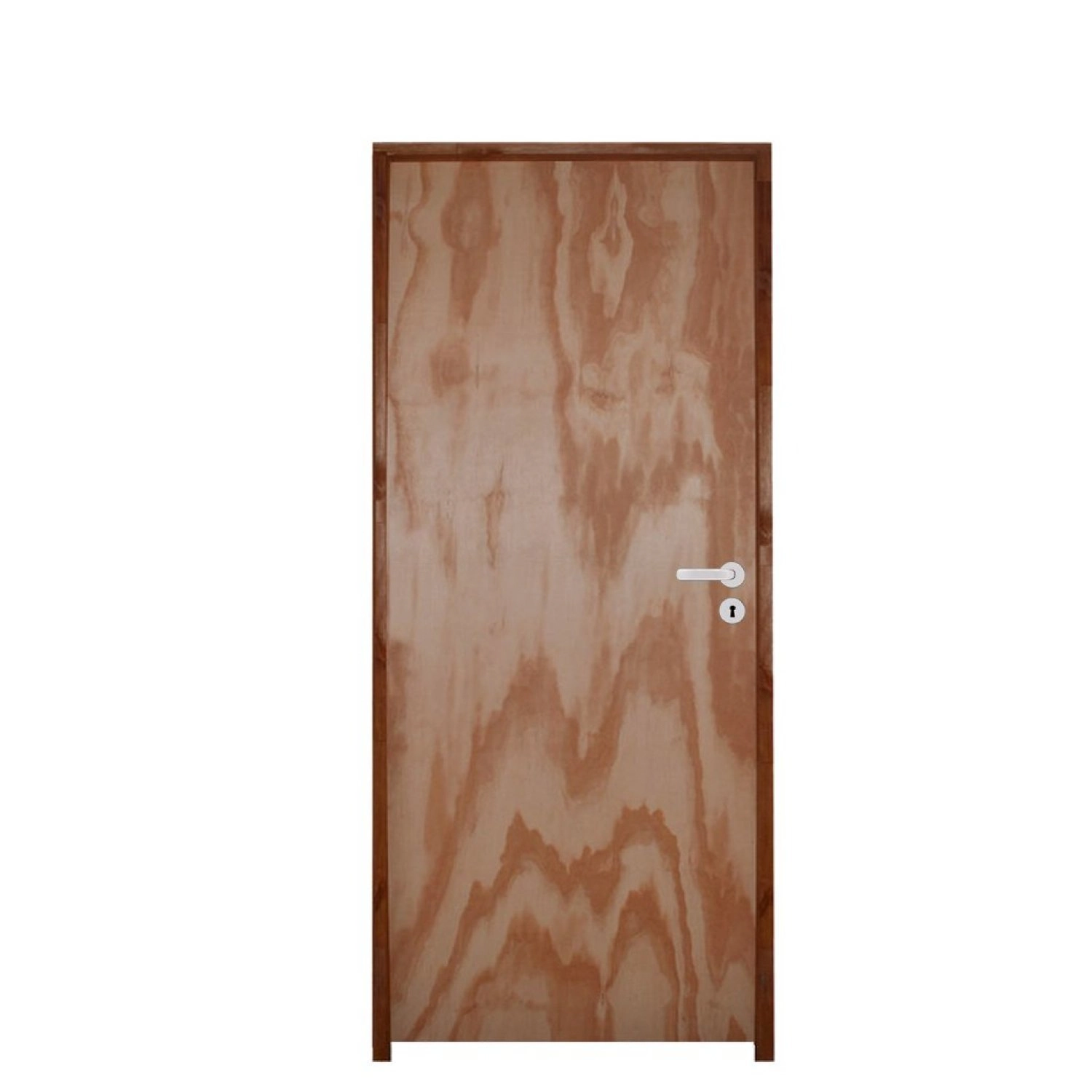 Kit Porta De Madeira 210x62cm Batente 11cm Stilo Rodam Abertura Direita Imbuia