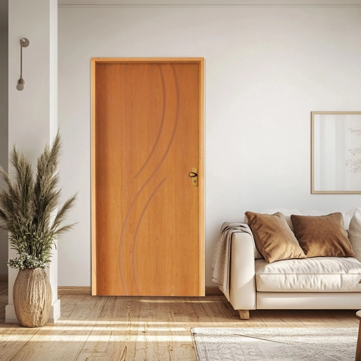 Porta Concept 09 Imbuia 72 X 210 Batente 14 Fechadura Taco De Golfe Rodam Abertura Esquerda Imbuia