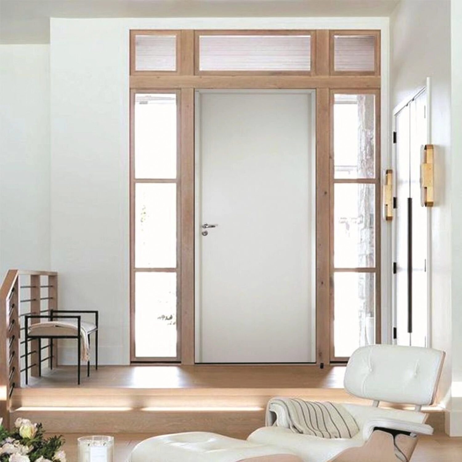 Porta Lisa Prime Batente Regulável 16-20 Guarnição 5cm Fechadura Wc 92 X 210cm Esquerdo Rodam Branco