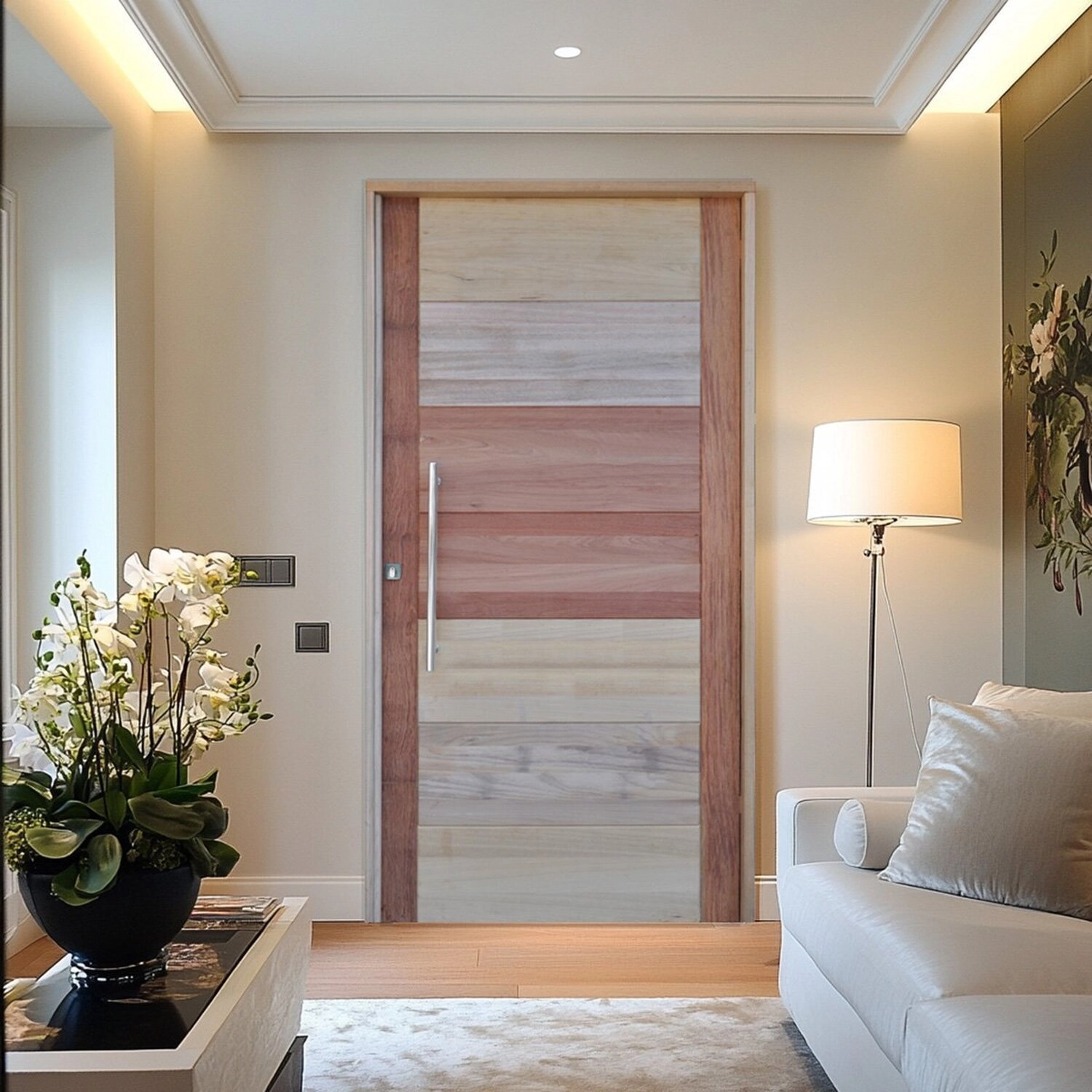 Porta Pivotante Mista Batente Misto 14 Puxador Tubo 120cm X 210cm Direito Bbb