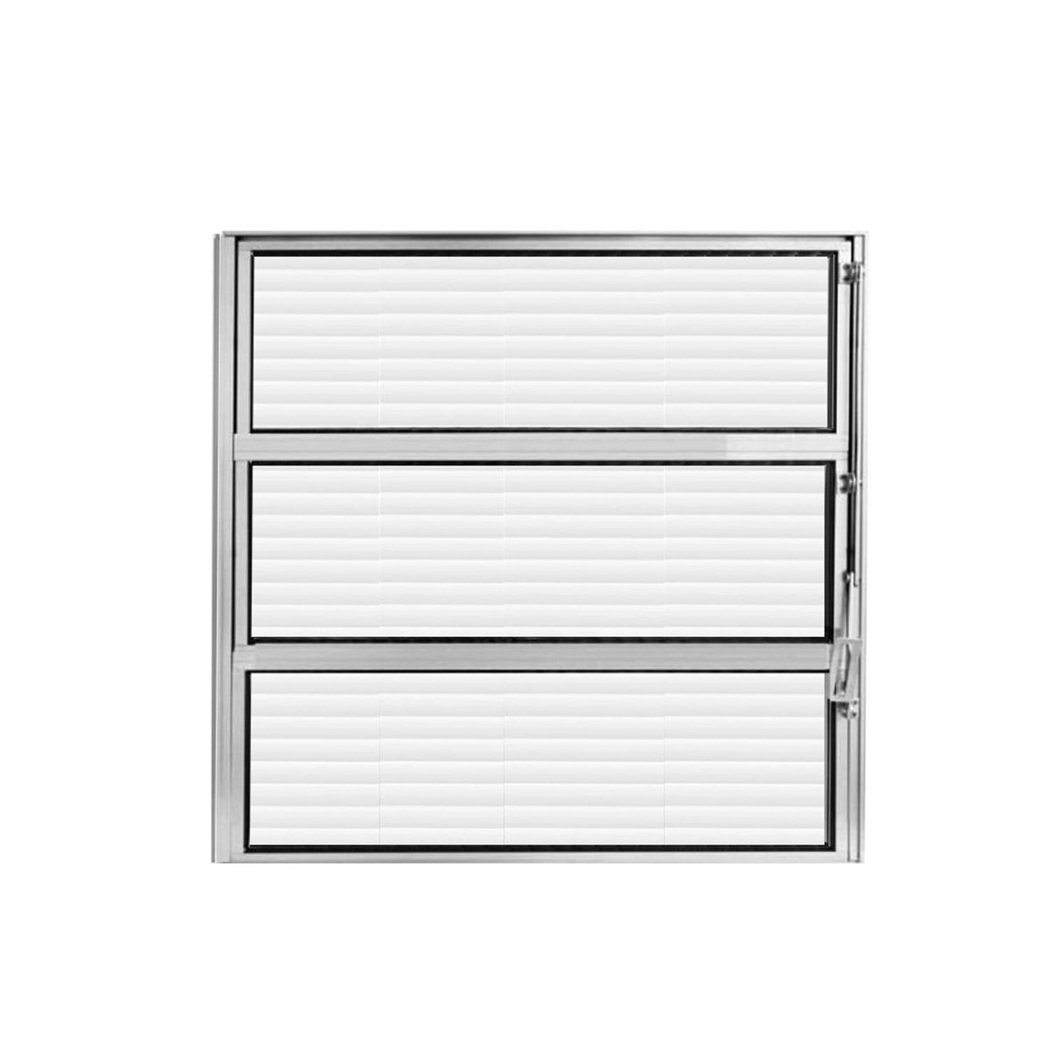 Vitrô Basculante Alumínio 60 X 60cm Vidro Horizontal Hale Branco