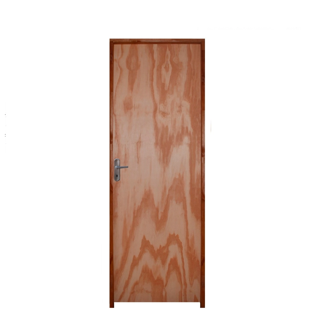 Kit Porta Lisa De Madeira Mescla 70 X 2.10 Batente Ecológico 09cm Fechadura Comum Lado Esquerdo - Hale