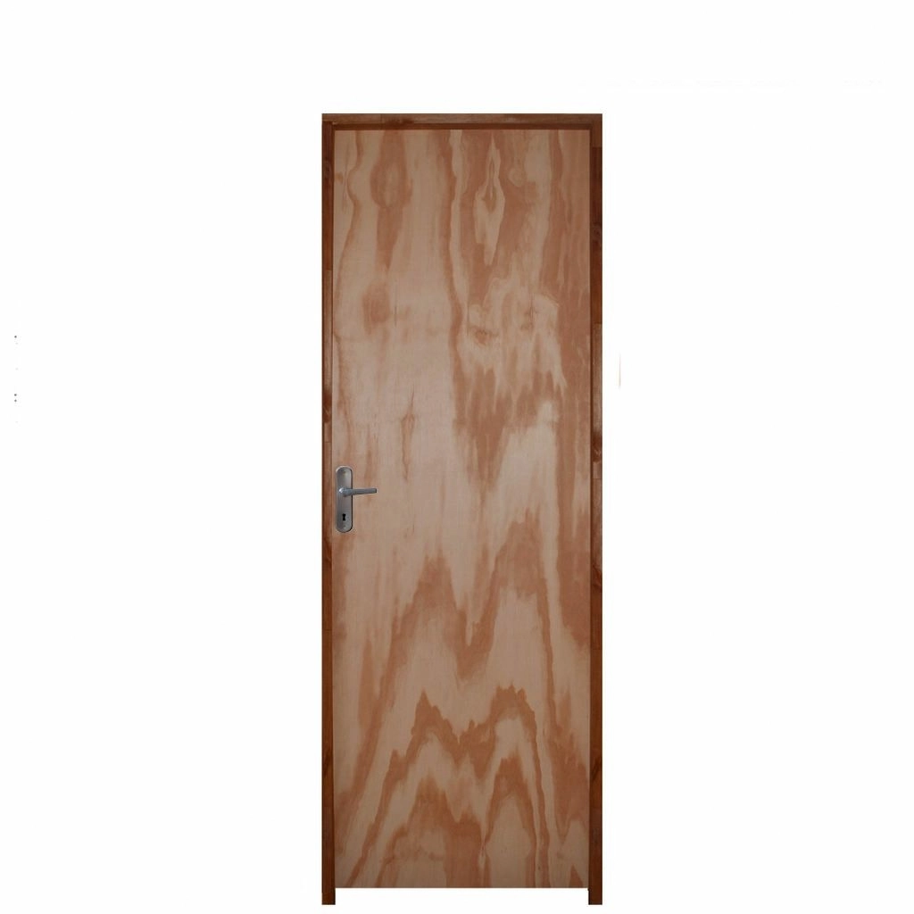 Kit Porta Lisa De Madeira Mescla 60 X 2.10 Batente Ecológico 11cm Fechadura Comum Lado Direito - Hale