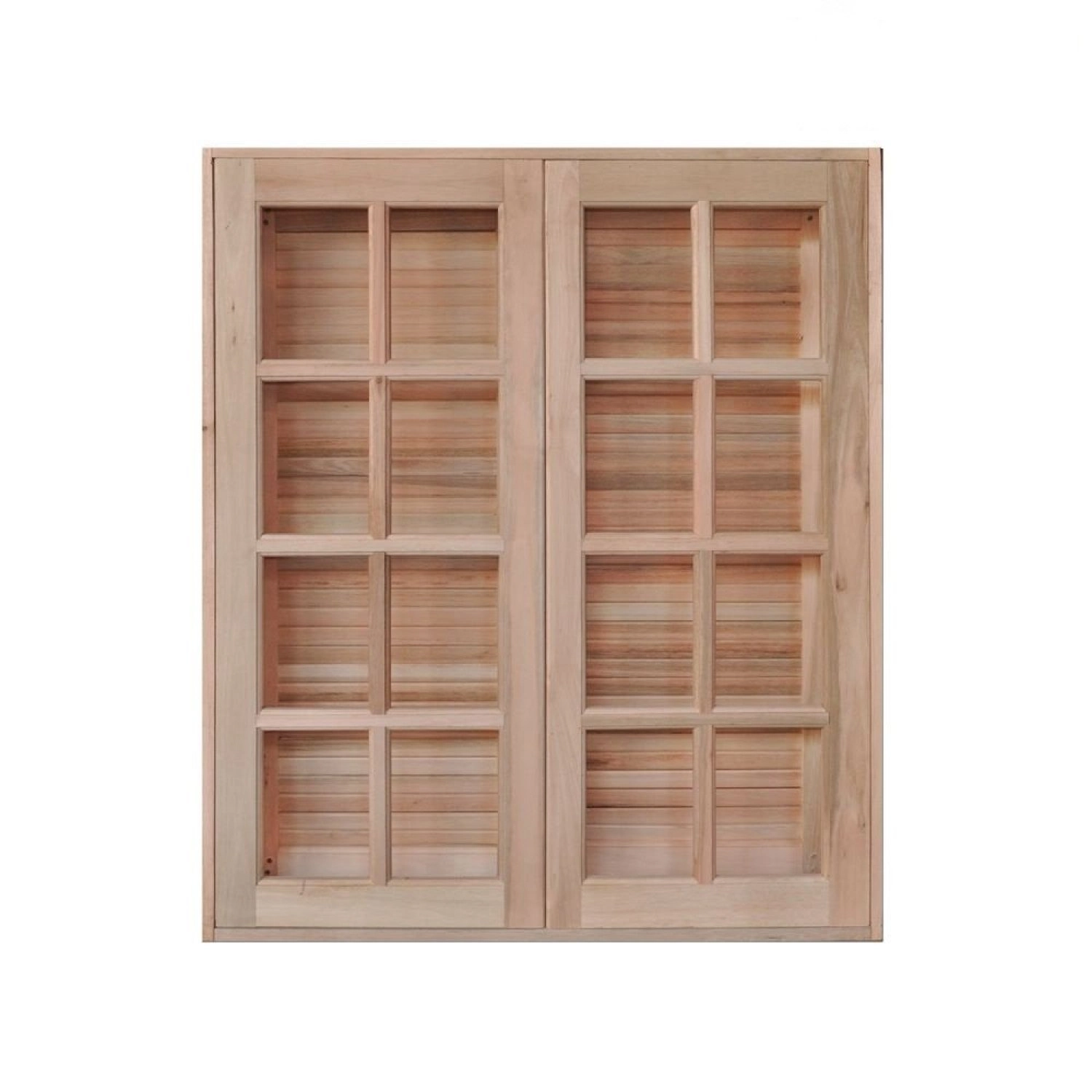 Janela De Madeira De Abrir 100x120cm 4 Folhas Rodam Eucalipto