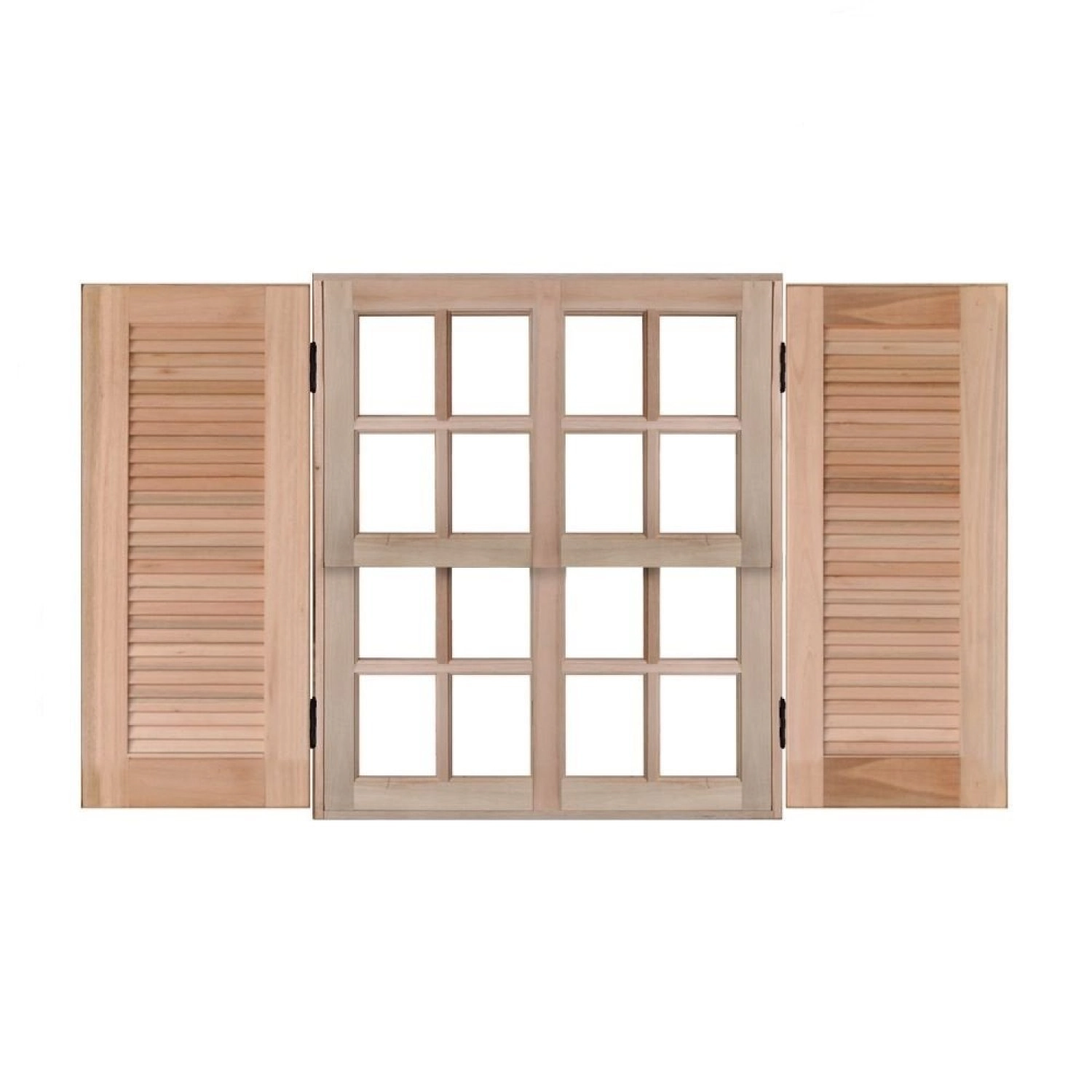 Janela De Madeira Guilhotina 120x120cm 4 Folhas Rodam Eucalipto