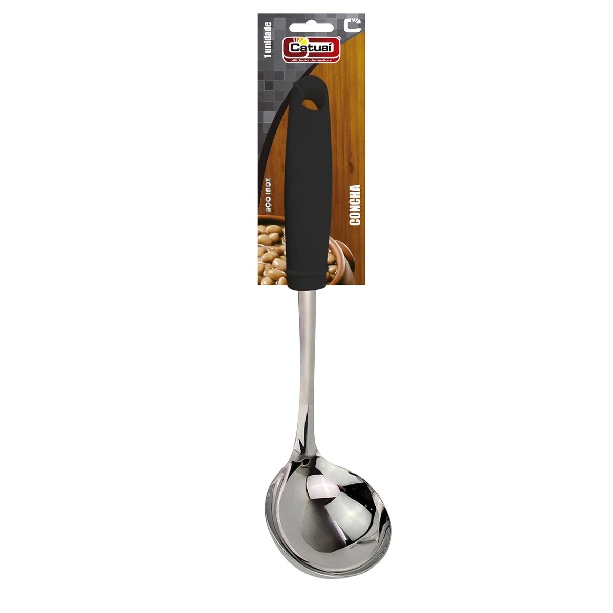 Concha Inox 33cm Cabo Preto