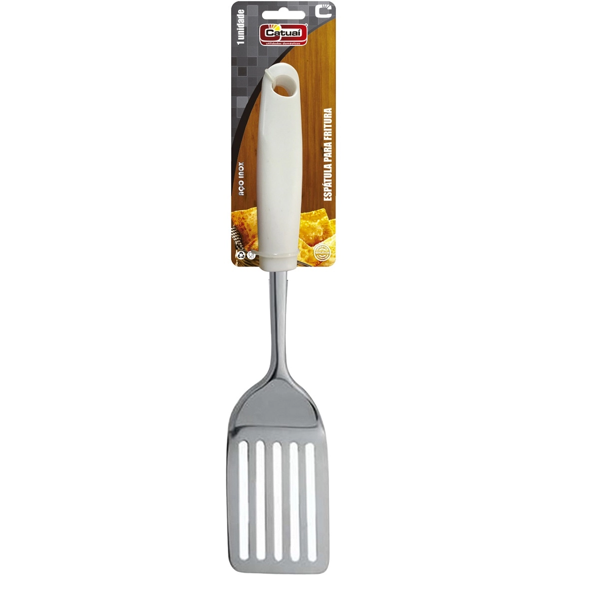 Espatula Inox P/. Fritura Cabo Branco