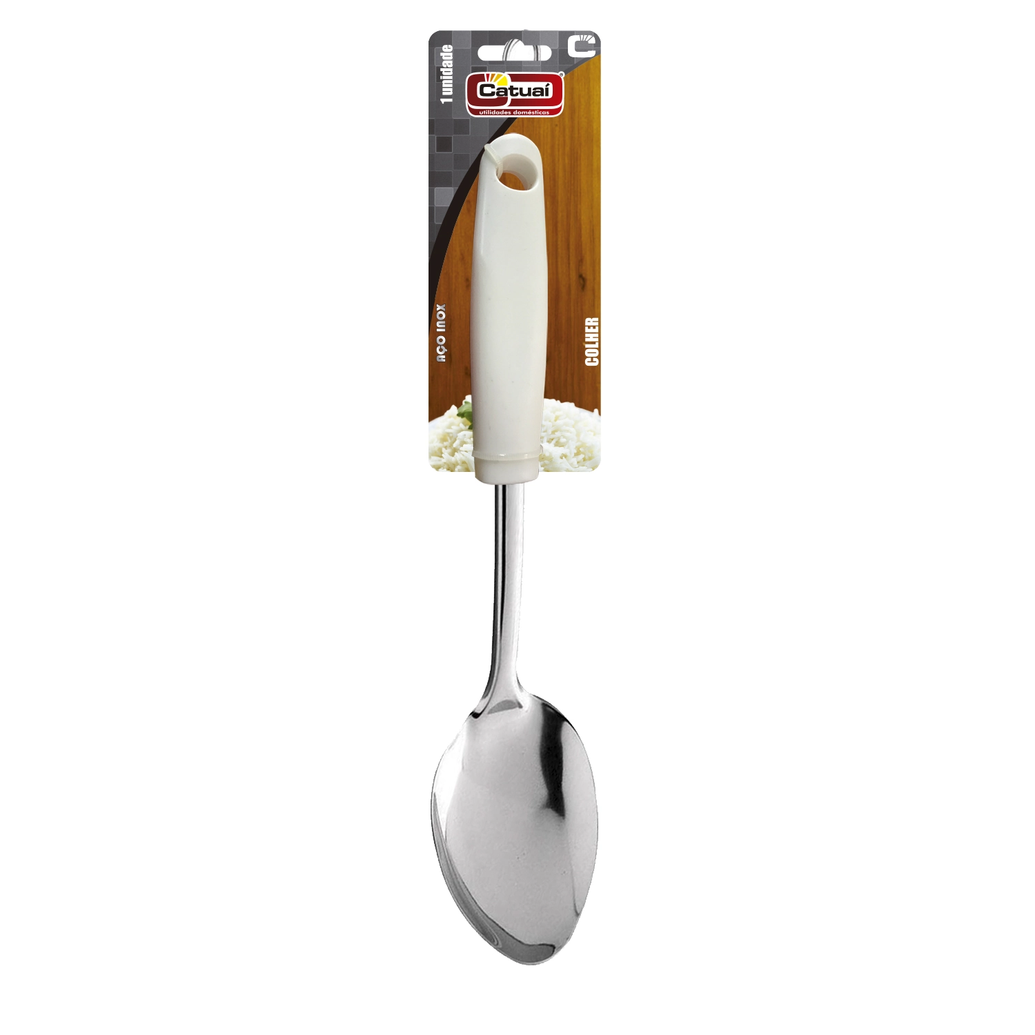 Colher Inox 33cm Cabo Branco