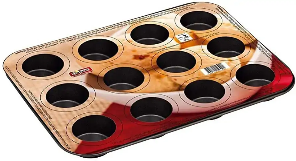 Forma Pao De Queijo Antiaderente C/. 12unidade