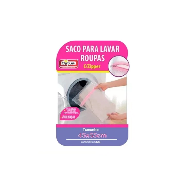 Saco Para Lavar Roupa C/.ziper 45x55cm