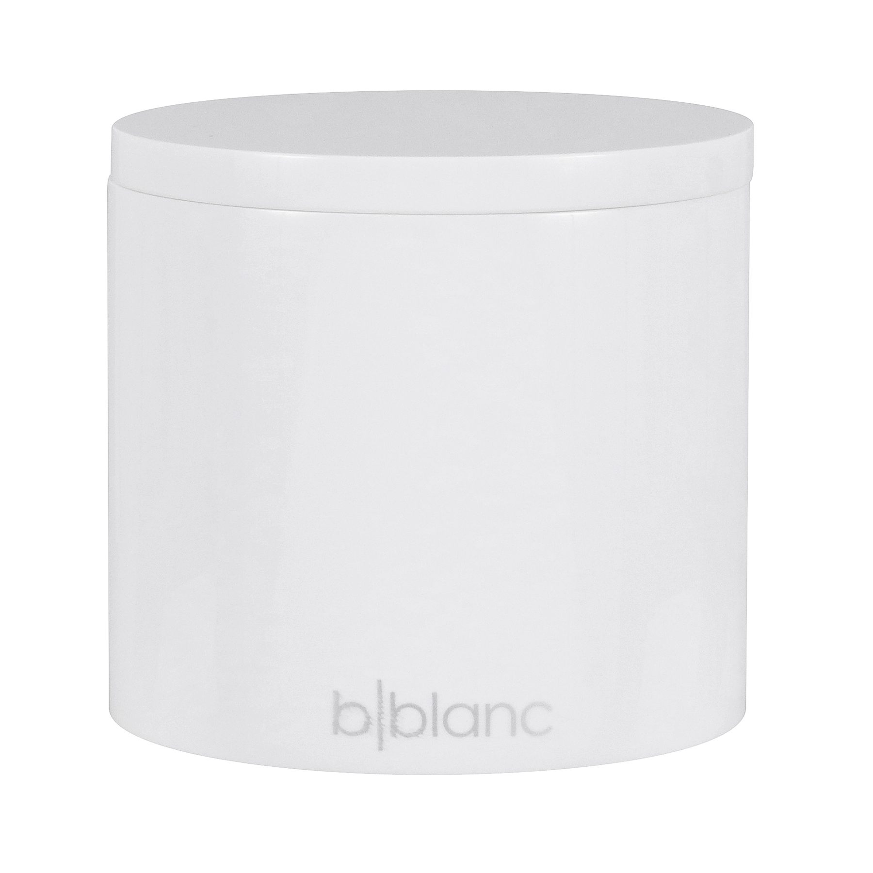 Porta Algodão Redondo Resina Branca Tube Bain Blanc