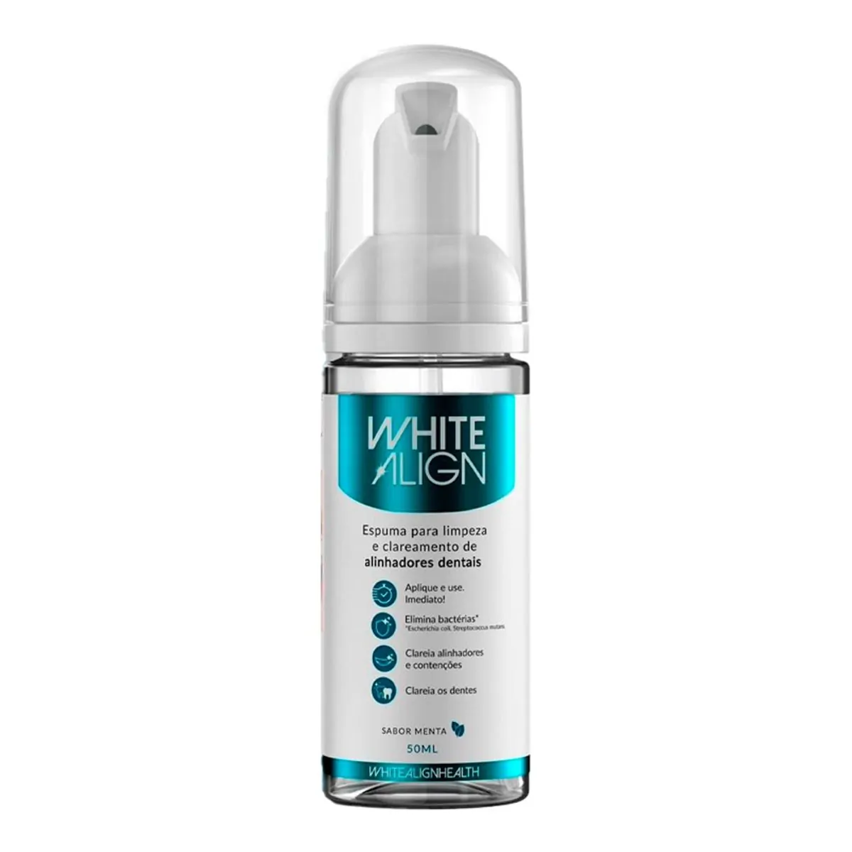 Espuma Para Limpeza E Clareamento Menta White Align Caixa 50ml