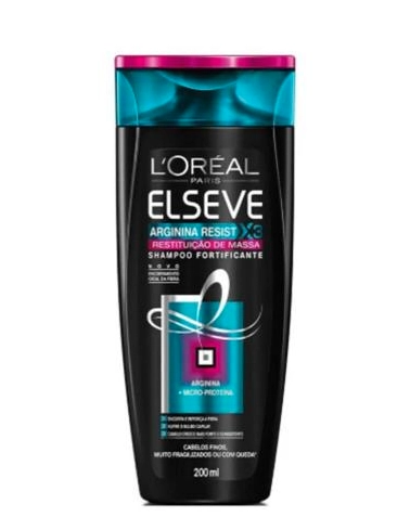 Shampoo Loréal Paris Elseve Arginina Resist X3 Restituição De Massa Frasco 200ml