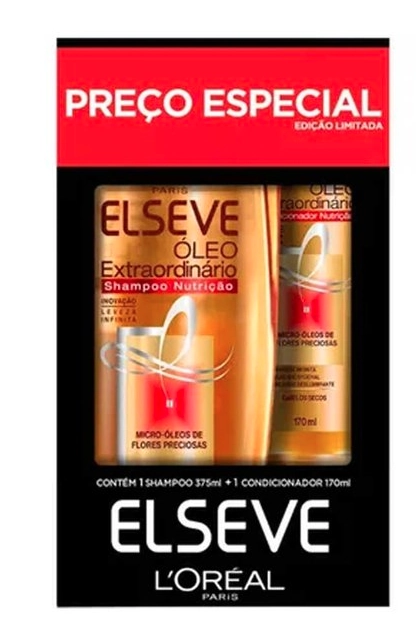 Kit Shampoo 375ml Condicionador 170ml Elseve Oleo Extraordinario Loreal Paris