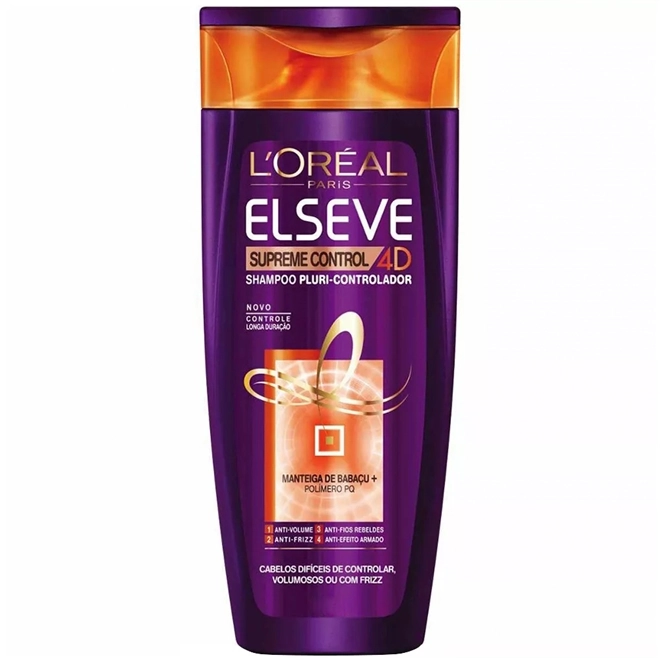 Shampoo Loréal Paris Elseve Supreme Control 4d Frasco 200ml