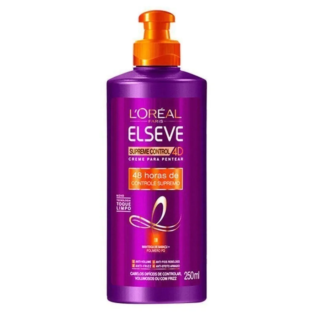 Creme para Pentear Elseve Supreme Control 4D 250ml