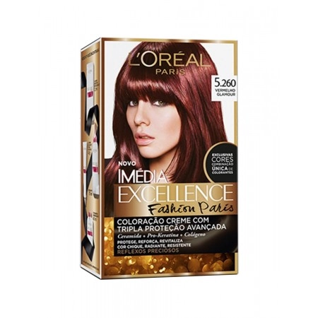 Coloração Creme Fashion Paris N° 5.260 Vermelho Glamour 248g Loreal
