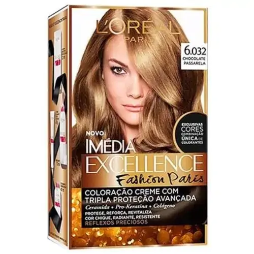 Coloração Permanente Imédia Excellence Fashion Paris N°6.032 Chocolate Passarela 250g Loreal