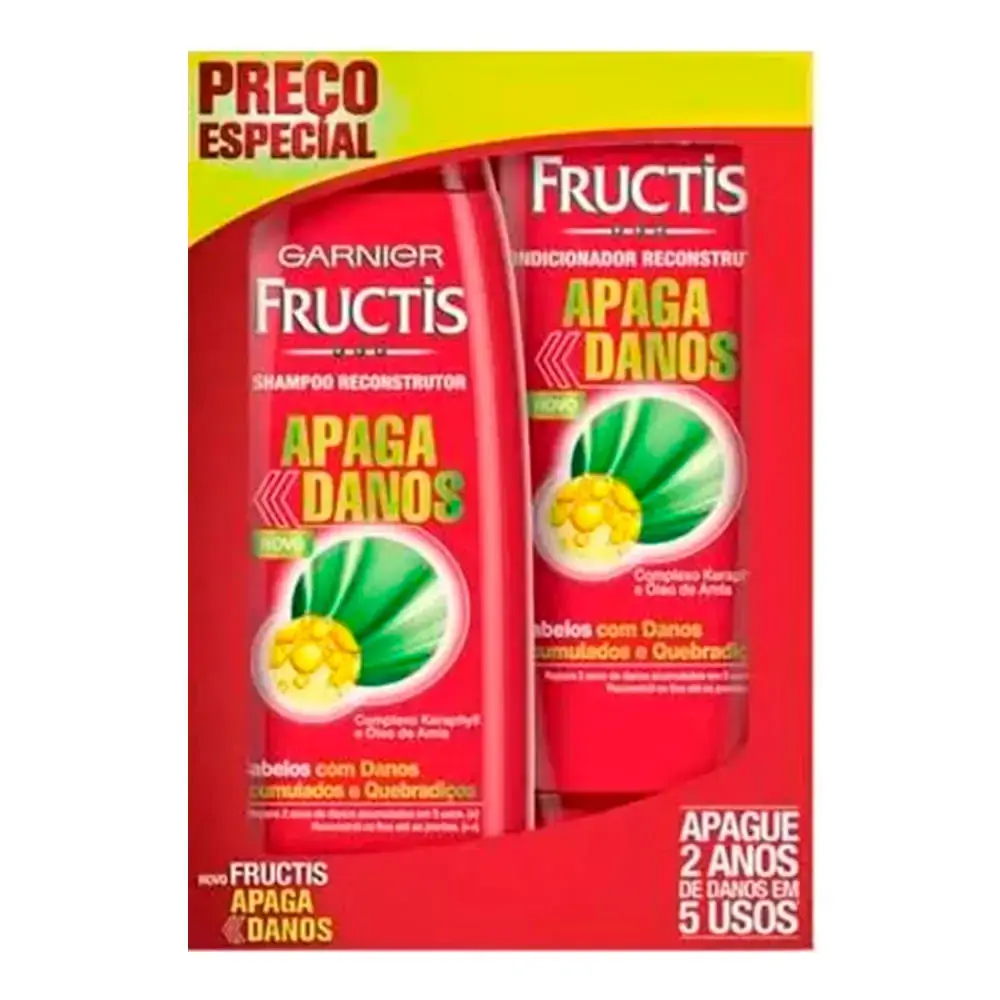 Kit Garnier Shampoo Condicionador Apaga Danos