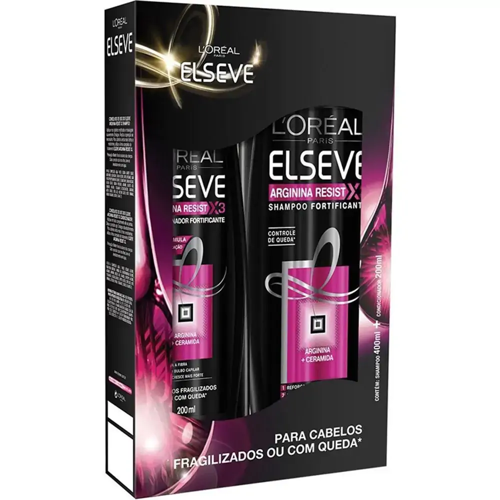 Kit Sh Co Elseve 400 200ml Arg Resist X3 Cx 6.0
