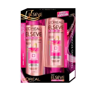 Kit Shampoo 400ml Condicionador 200ml Elseve Arginina Resist X3 Quera Liso Loreal Paris